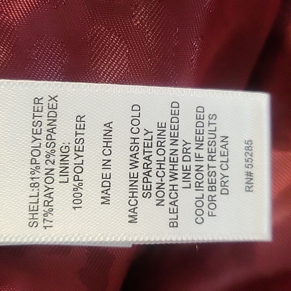 Express Vintage Structured Peplum Lined Zip Front Red Moto Jacket Size M - Picture 9 of 14